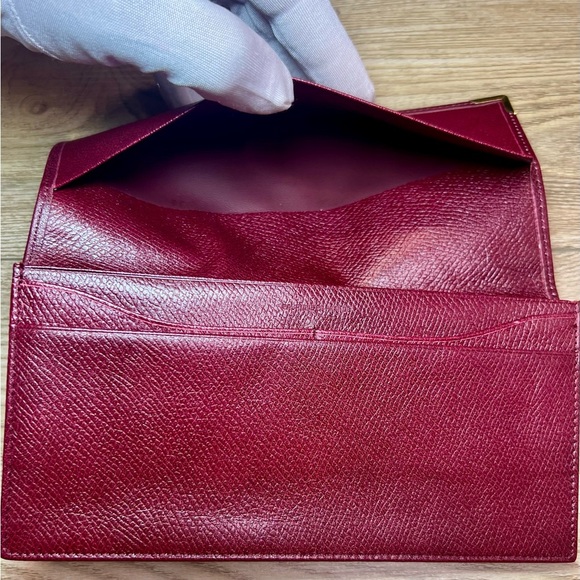 Givenchy Burgundy Bordeaux Leather Long Wallet - EUC - Picture 4 of 6